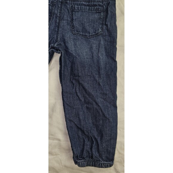 OshKosh B’gosh Denim Overalls – 24M – Denim dark/white&pink stripe bow tie RARE! - Picture 7 of 12